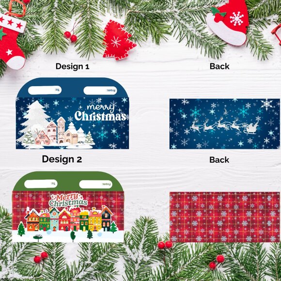 Christmas Cash Money Envelopes – Gift Card Holder, Stocking Stuffer Set of 12 - Picture 5 of 7